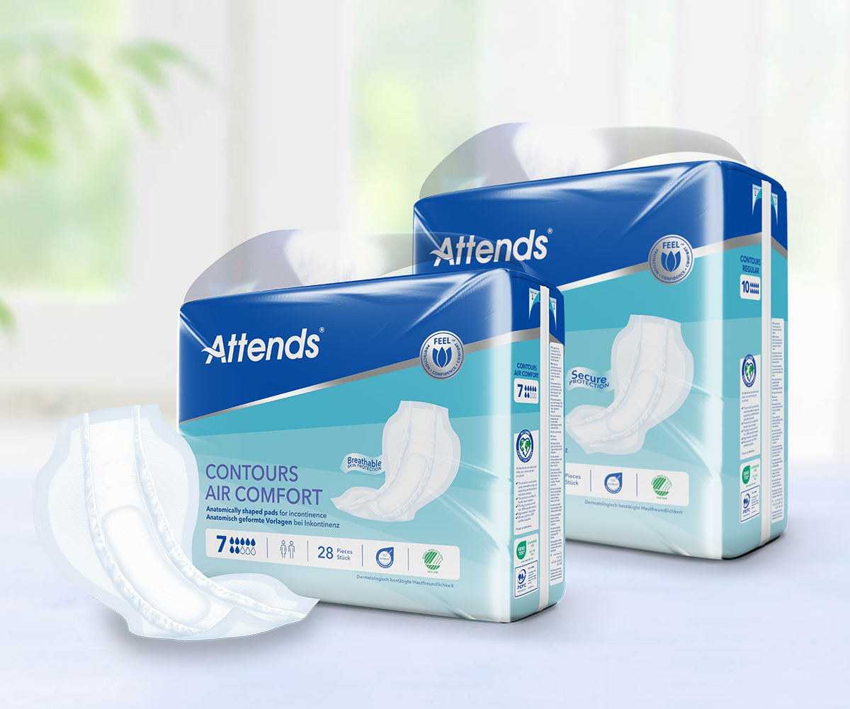 Bilde av to Attends Contours Air Comfort forpakninger